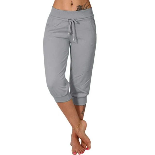 Delphine | Cropped Pants with Drawstring and Elastic Waist