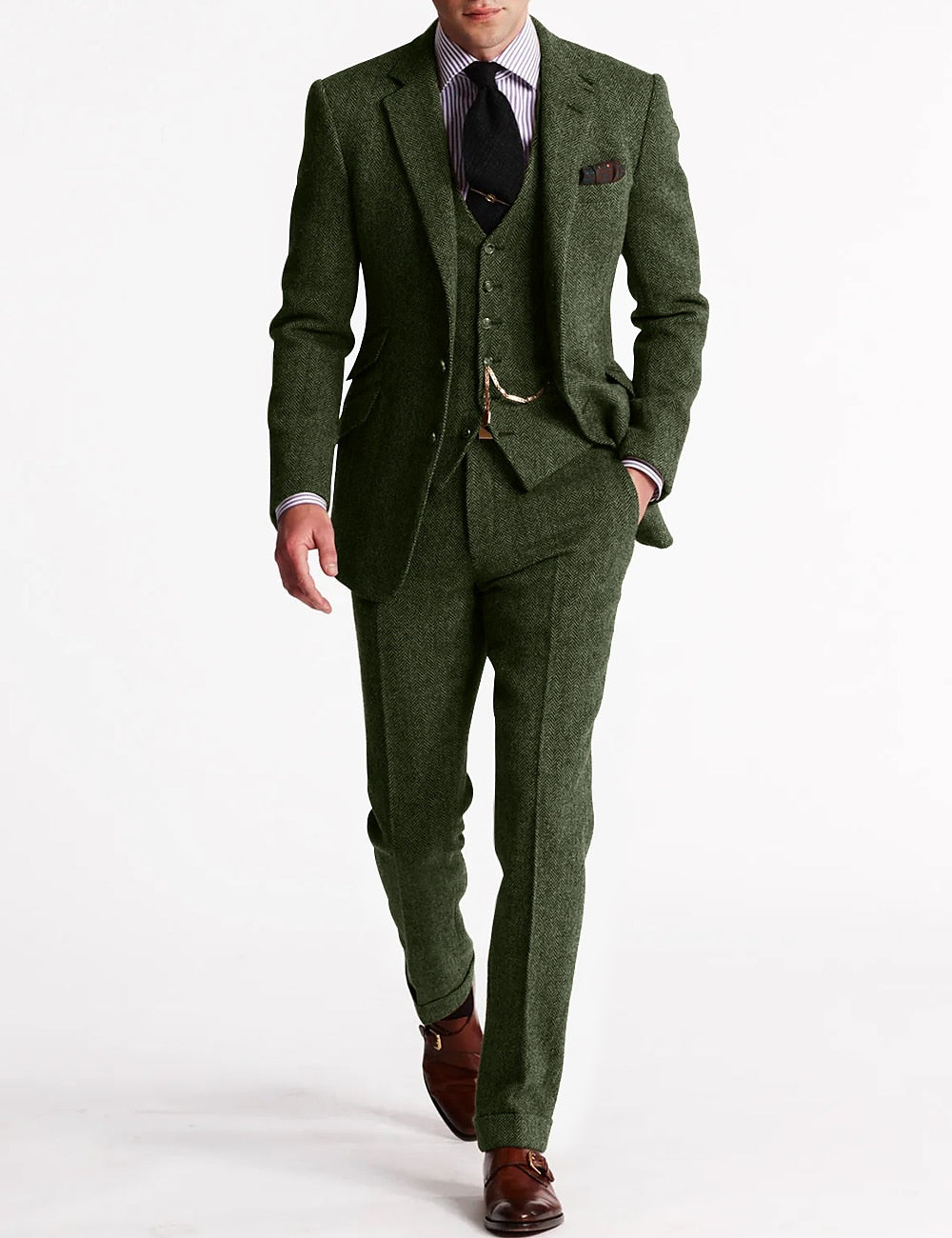 Amory | Męski garnitur trzyczęściowy – Wytworny tweed