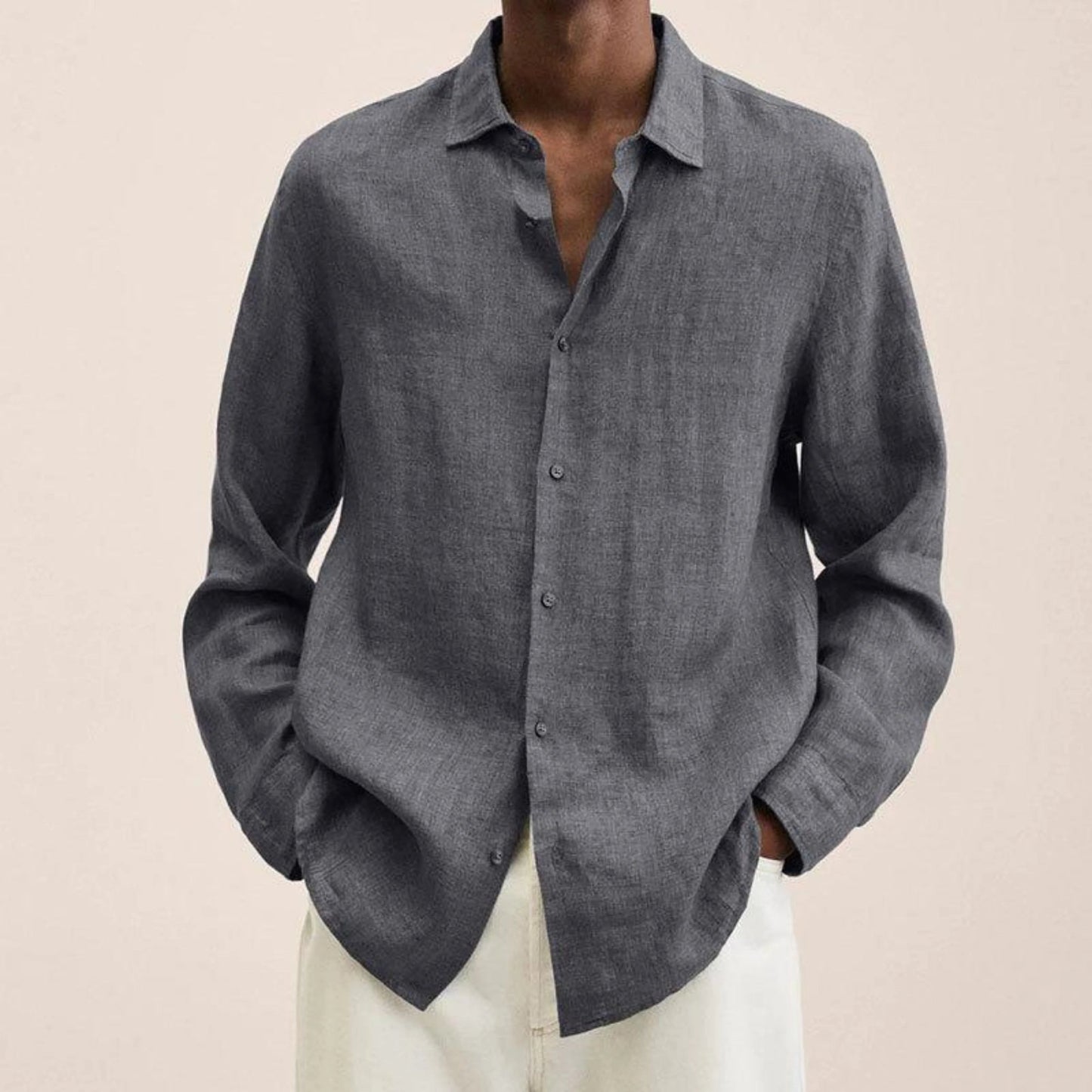 Loïs | Camisa Hombre de Manga Larga – Estilo Sencillo y Informal