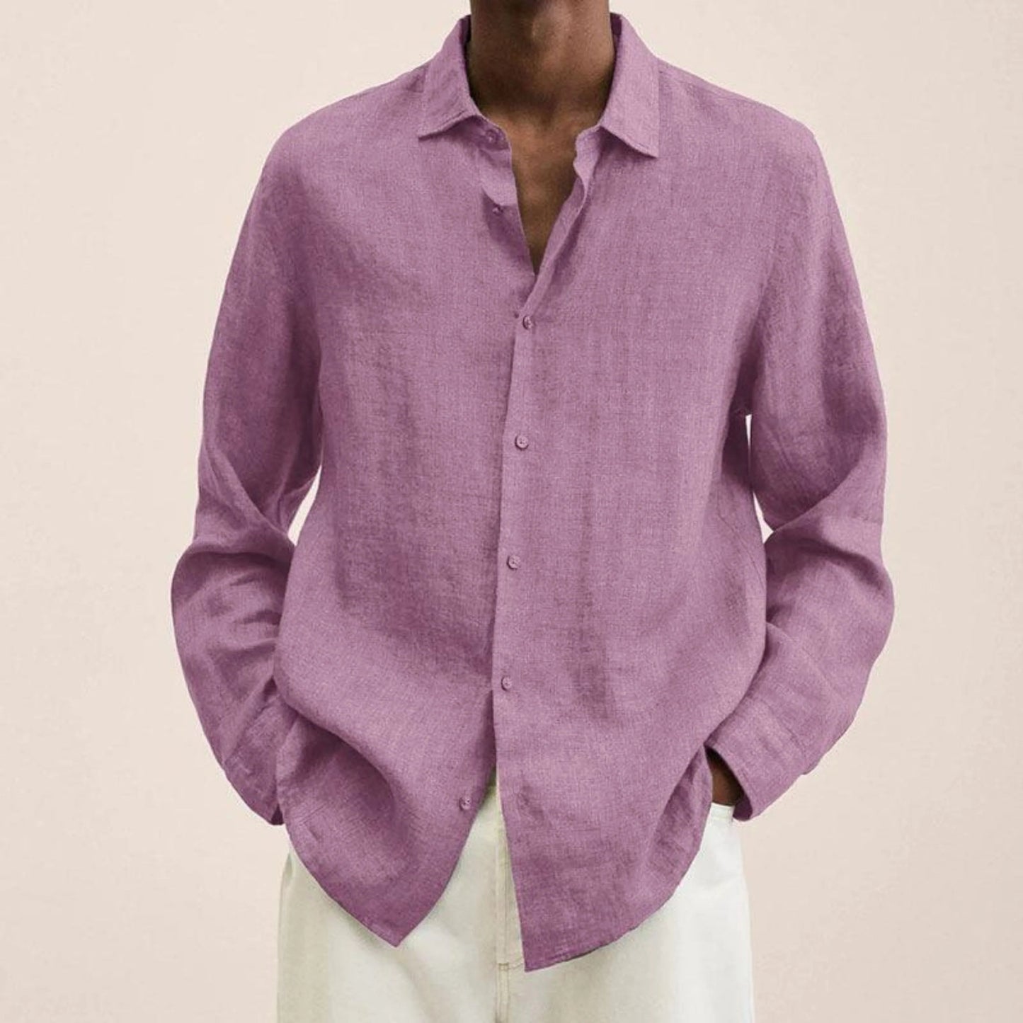Loïs | Camisa Hombre de Manga Larga – Estilo Sencillo y Informal