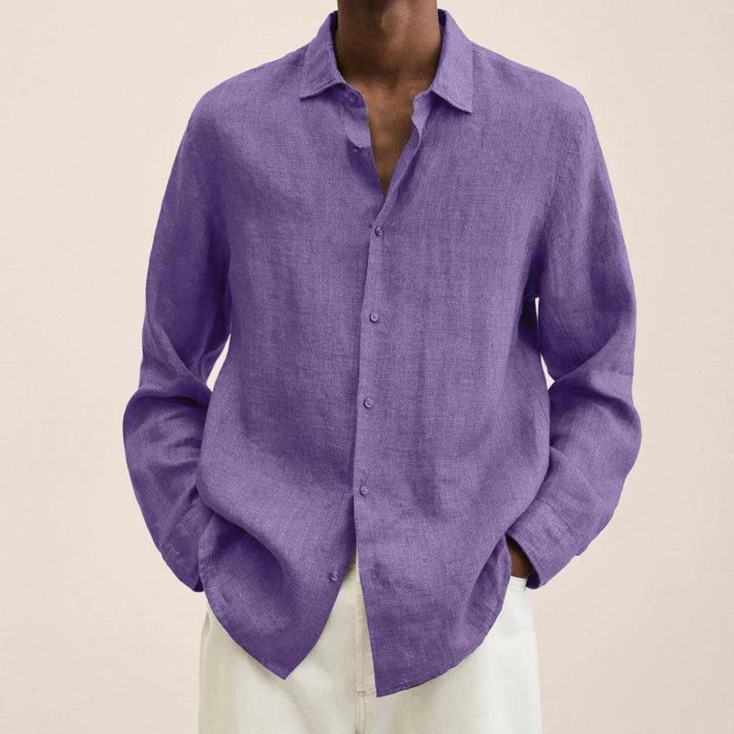 Loïs | Camisa Hombre de Manga Larga – Estilo Sencillo y Informal