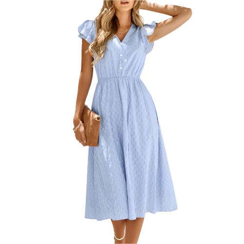 Catherine | Summer Dress with a Deep Neckline V