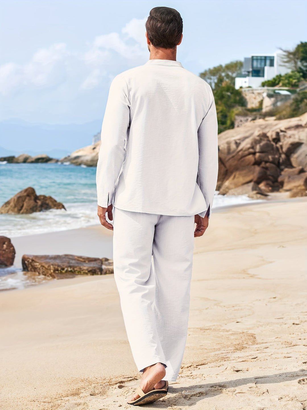 Nicolas | Set Bohème Chic – Haut Lacé & Pantalon Fluide