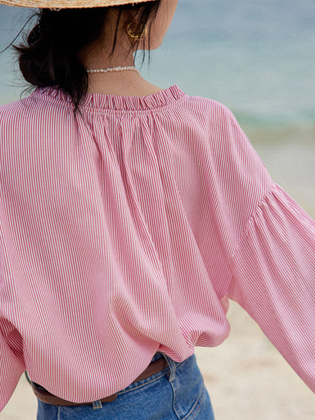 Ginette | Fine Striped Blouse – Chic and Guaranteed Comfort