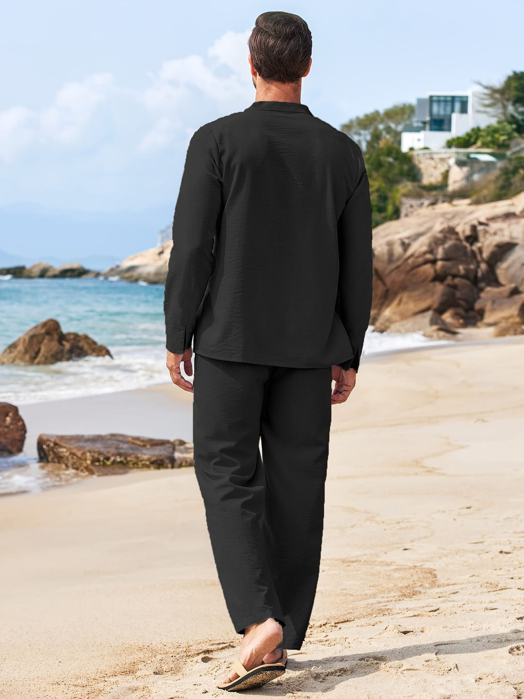 Nicolas | Set Bohème Chic – Haut Lacé & Pantalon Fluide