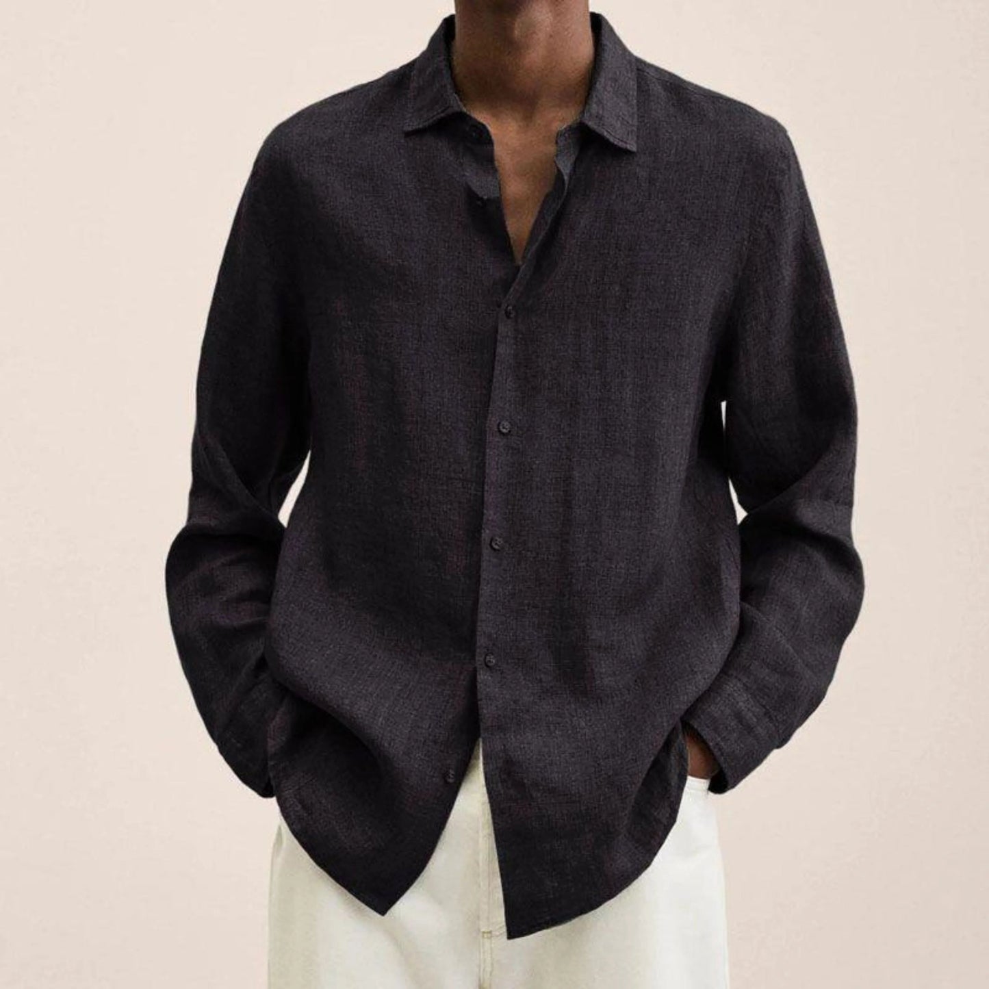 Loïs | Camisa Hombre de Manga Larga – Estilo Sencillo y Informal