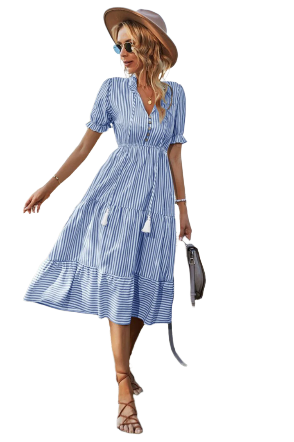 Freja | Chic Boho Kleid mit Streifen