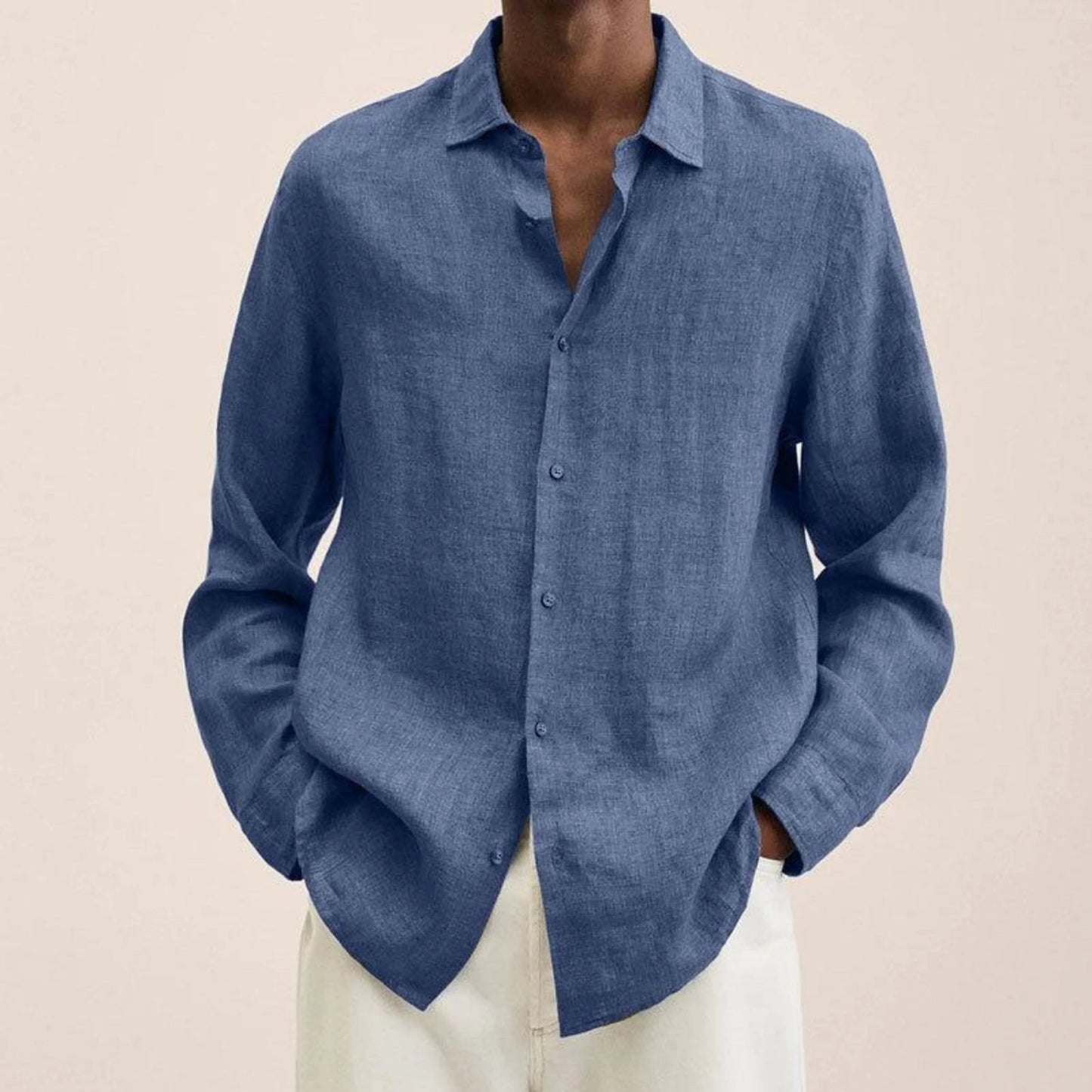 Loïs | Camisa Hombre de Manga Larga – Estilo Sencillo y Informal