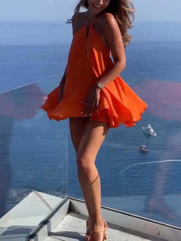 Josiane | Fluid Backless Dress – Perfect for Shining This Summer