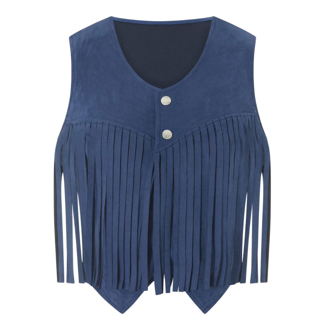 Eva | Korte Mouwloze Jas – Western en Trendy