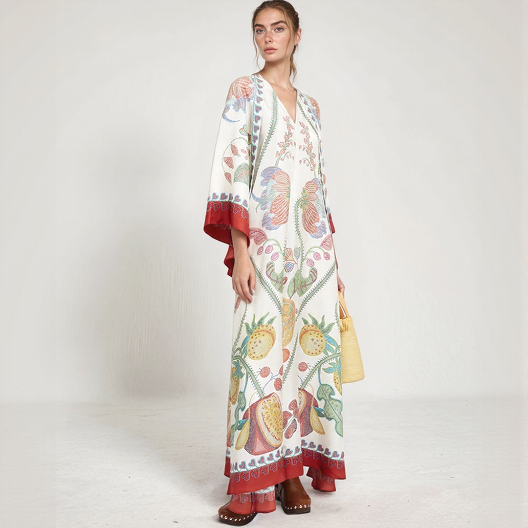 Djamila | Maxi Kaftan Bohémský – Uvolněná a Plynulá Elegance