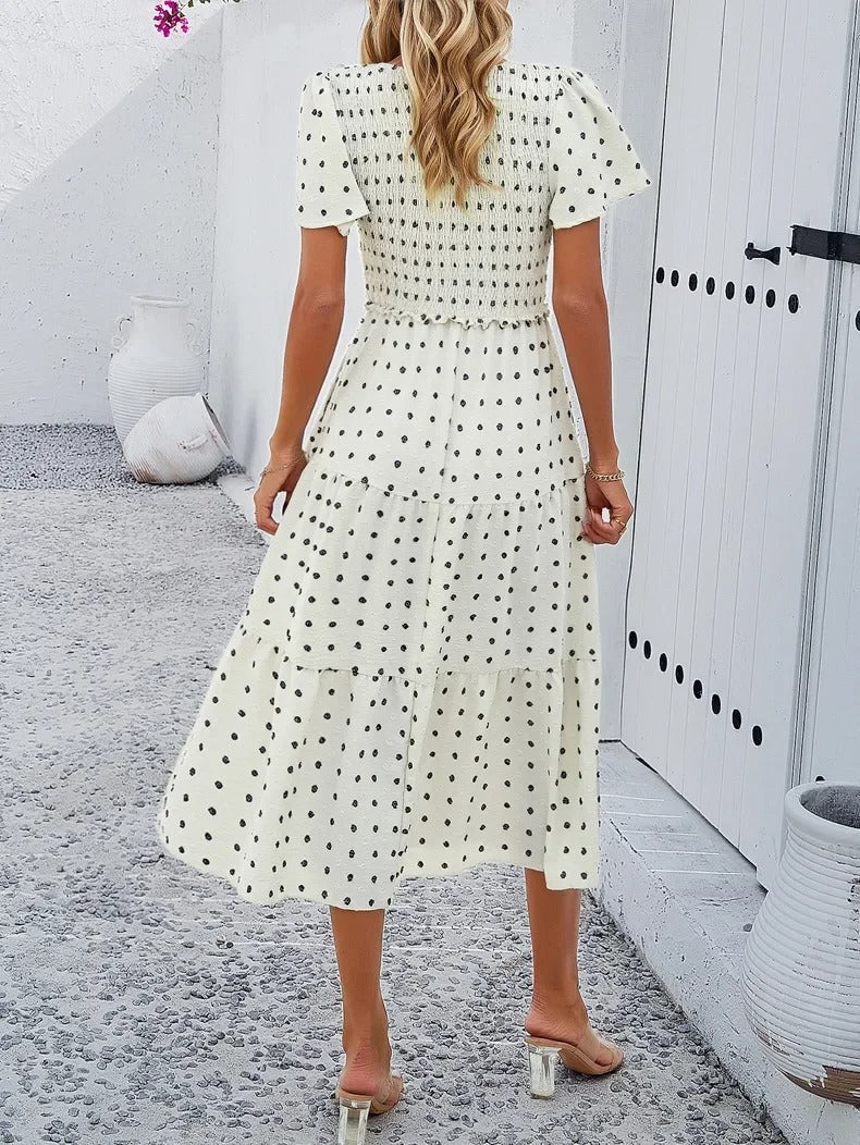 Sophie | Abito Bohemien Chic a Maniche Corte