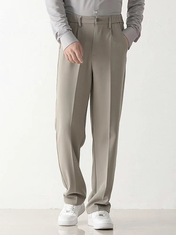 Georges | Pantalon De Costume Décontracté – Drapé Léger Et Finition Classique