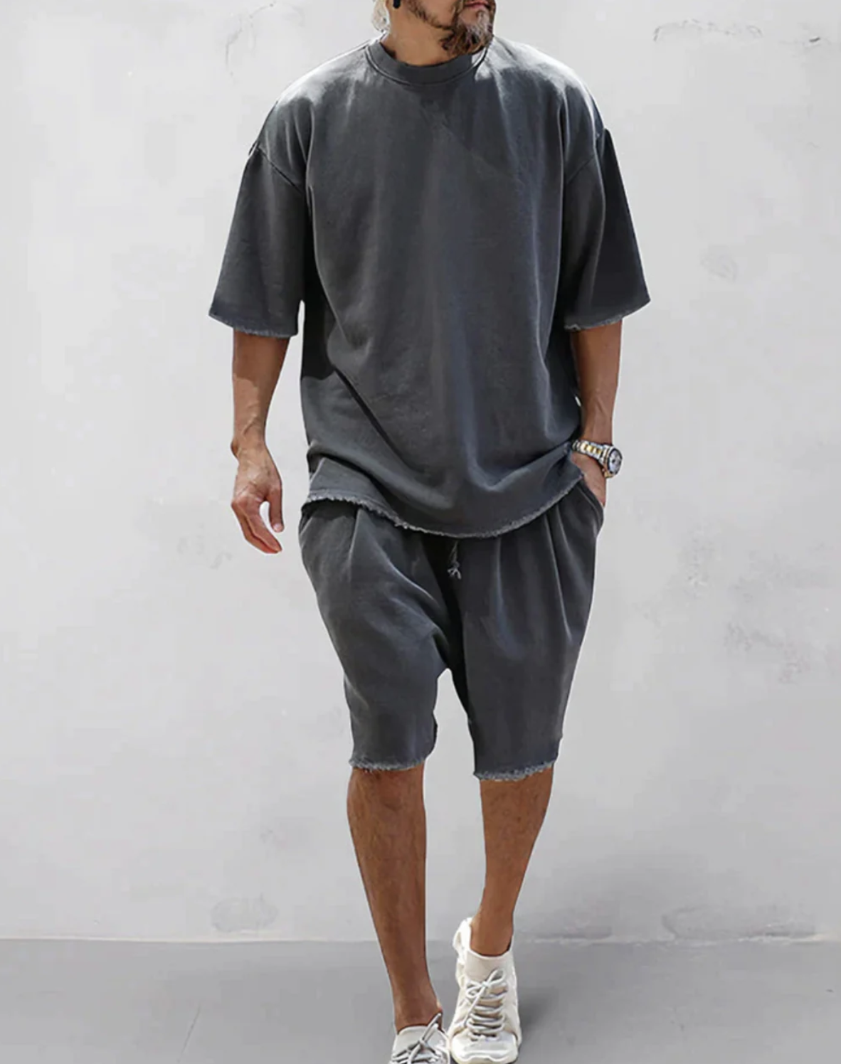 Adrien|Súprava oversized tričko a šortky pre pohodlný a štýlový vzhľad
