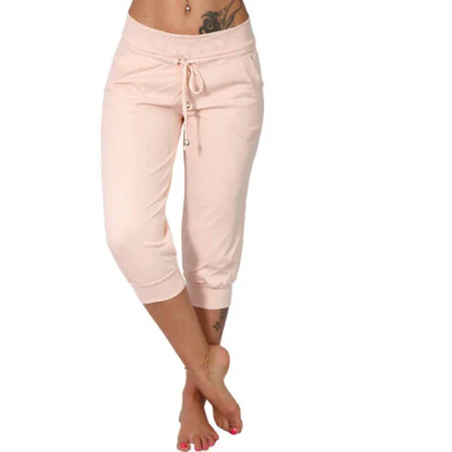 Delphine | Cropped Pants with Drawstring and Elastic Waist
