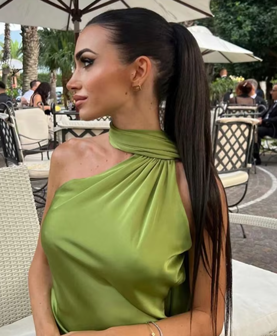 Jade | Long Draped Evening Dress