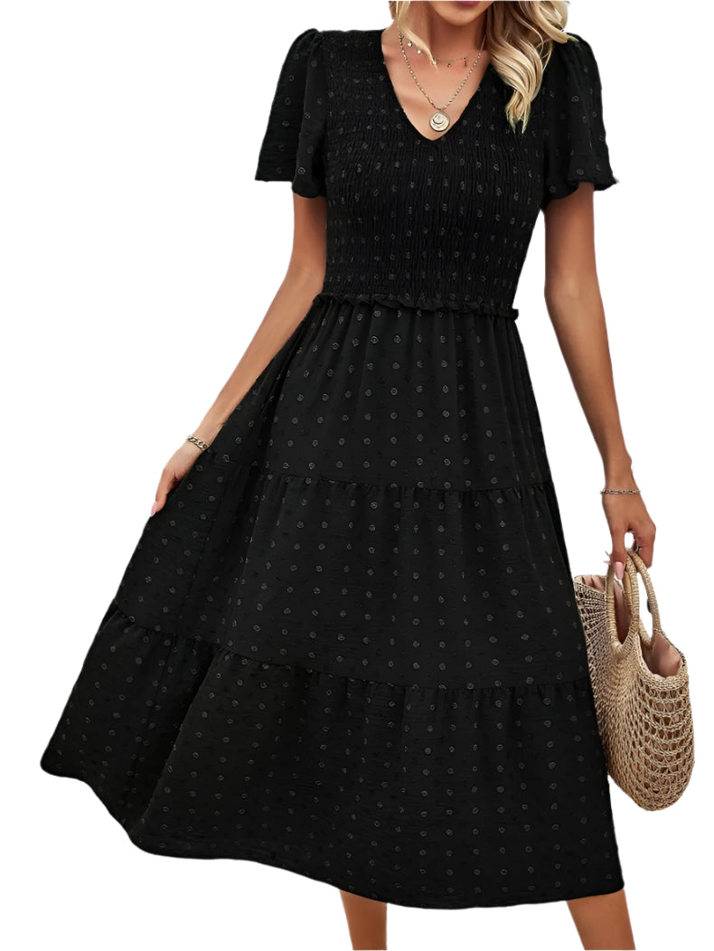 Sophie | Abito Bohemien Chic a Maniche Corte