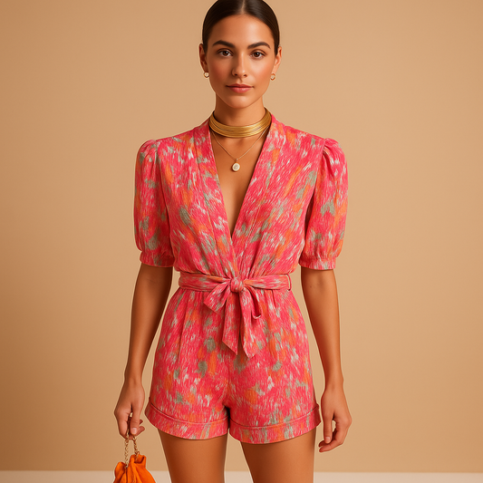 Delphine | Korte jumpsuit med knute - Kvinne stil 