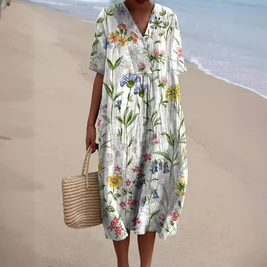 Sylvaine | Lange Blumenkleid – Stil und sommerliche Leichtigkeit 