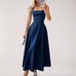 Rim | Elegantní Midi Šaty s Hranatým Výstřihem 