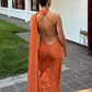 Jade | Long Draped Evening Dress 