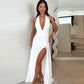 Sandra | Robe Longue Fendue à Décolleté Plongeant