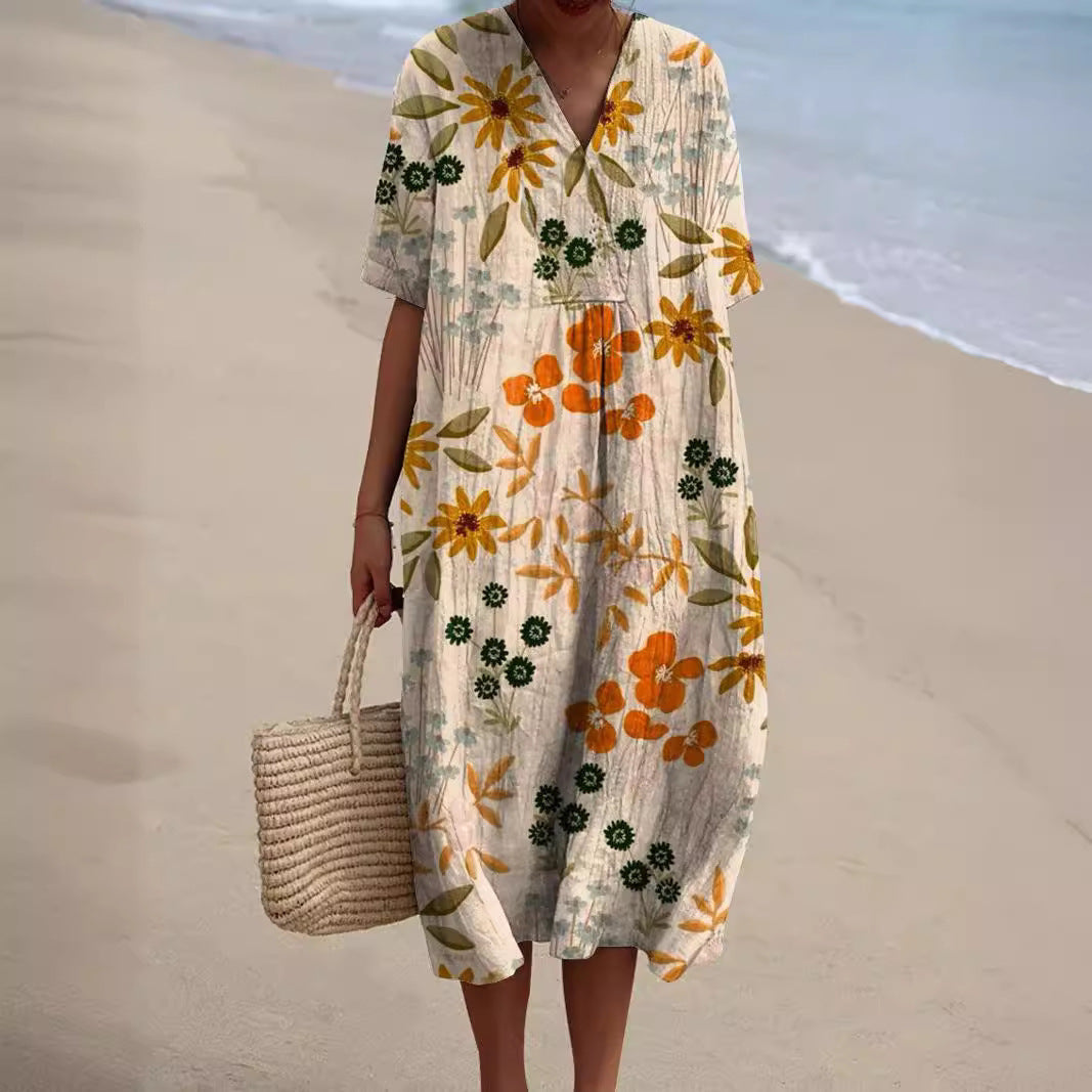 Sylvaine | Lange Blumenkleid – Stil und sommerliche Leichtigkeit 