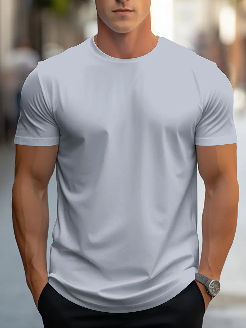 Ewen | T-shirt s priliehavým strihom, okrúhly výstrih, krátke rukávy 