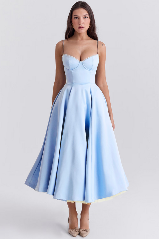 Gilda | Robe Longue Évasée – Charme Intemporel Et Féminité