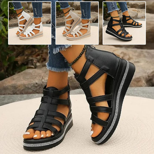India | Wedge Sandals – Elegance and Shiny Detail 