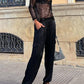 Maylis | Elegant High Sequin Top 