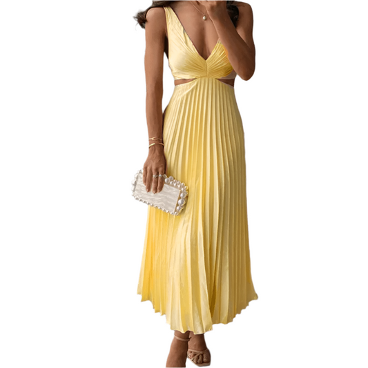 Malika | Robe Longue Plissée