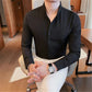 Nathan | Fitted Men's Shirt with Officer Collar 