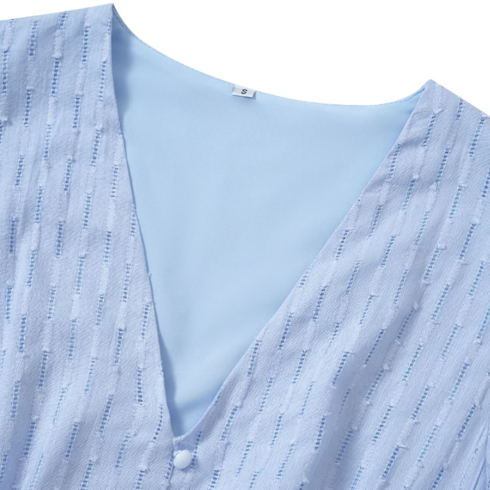 Catherine | Summer Dress with a Deep Neckline V 