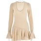 Candice | Mini vestido brillante de mangas acampanadas 