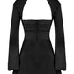 Paulette | Rochie De Cocktail Cu Decupaj Și Mâneci Lungi 