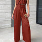 Marine | Chic Set – Asymmetrical Top and Flowing Pants 
