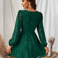 Rania | Luxuriöses Kleid mit V-Ausschnitt und langen Ärmeln 