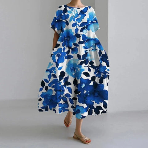 Dorothée | Robe Longue À Motifs – Coupe Ample Et Tendance