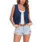 Eva | Korte Mouwloze Jas – Western en Trendy 