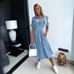 Olga | Button-Up Denim Dress 