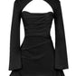 Paulette | Rochie De Cocktail Cu Decupaj Și Mâneci Lungi 