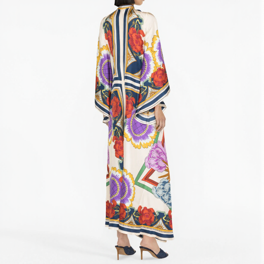 Djamila | Maxi Kaftan Bohémský – Uvolněná a Plynulá Elegance 