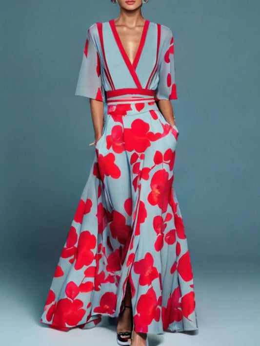 Andrée | Robe Longue Élégante – Décolleté Croisé Et Coupe Fluide