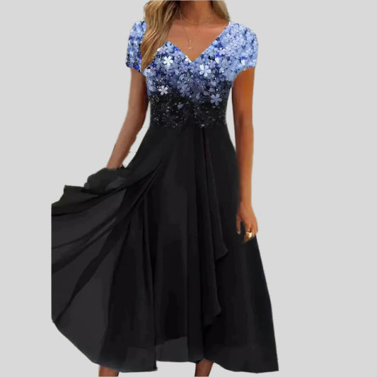 Viviane | Midi Dress with Floral Patterns 