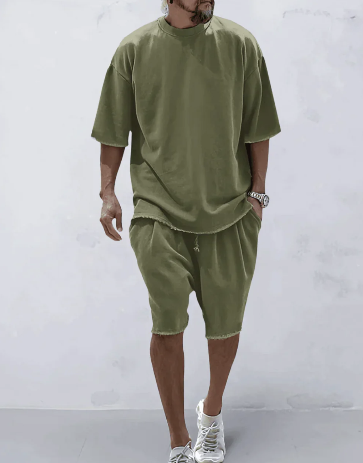 Adrien|Súprava oversized tričko a šortky pre pohodlný a štýlový vzhľad 