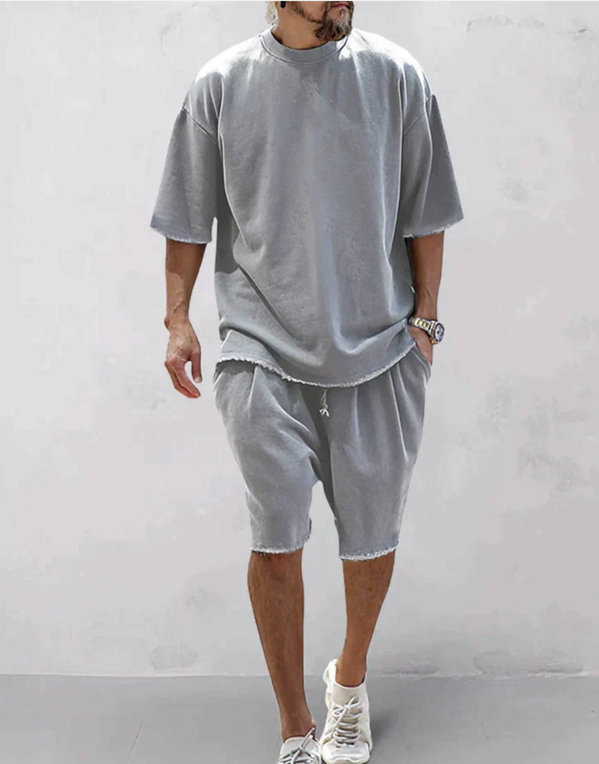 Adrien|Súprava oversized tričko a šortky pre pohodlný a štýlový vzhľad 